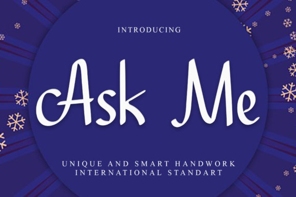 Ask Me Font: Elegant Handwritten Style