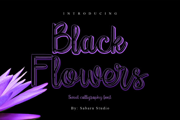 Black Flowers Font for Professional Branding