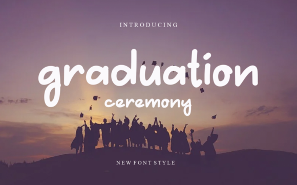 Graduation Ceremony Font for Creative Marketing