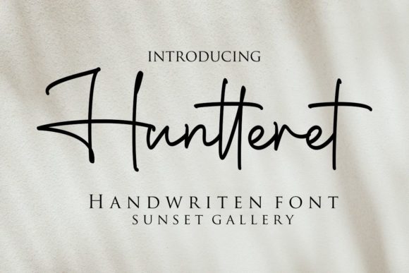 Huntteret: A Elegant Script Font for Web Design