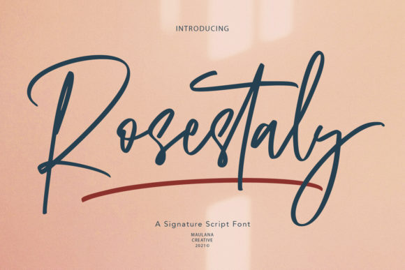 Rosestaly Font: Elegant Script for Craft Creators