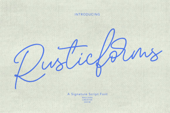 Rusticforms: A Luxurious Handwritten Font