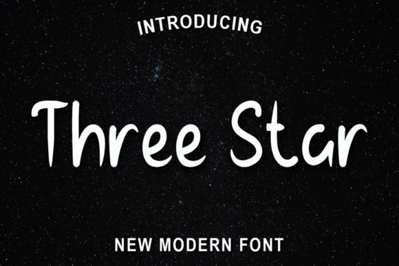 Three Star Font for Creative Makers